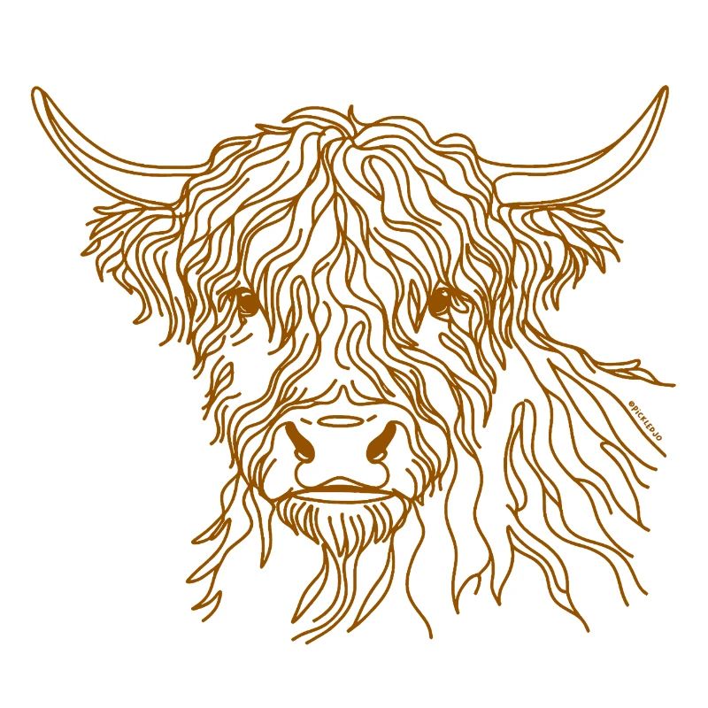 Doodle de vache poilue