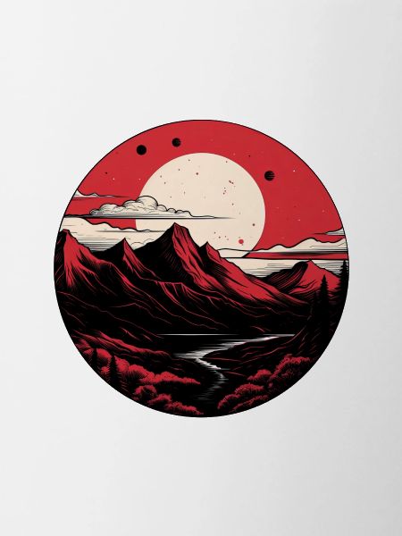Full moon mountains