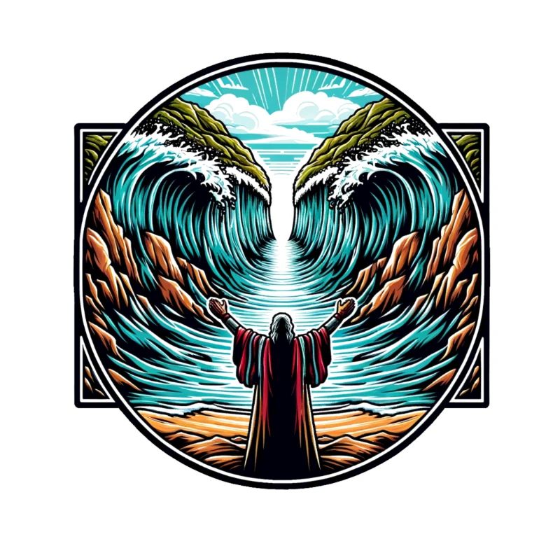 Moïse sépara la mer.