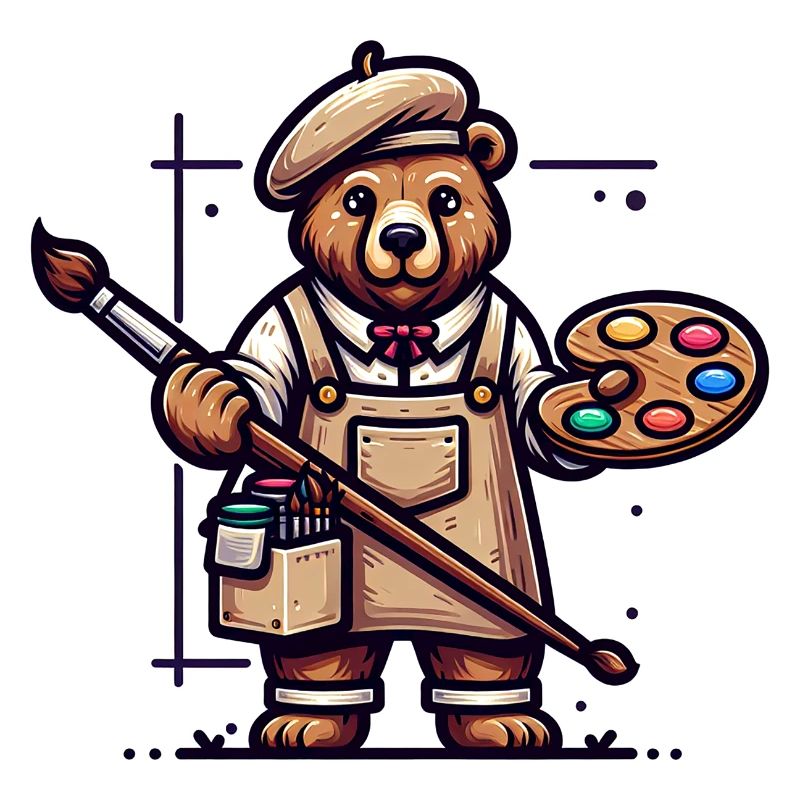 Artiste d’ours mignon