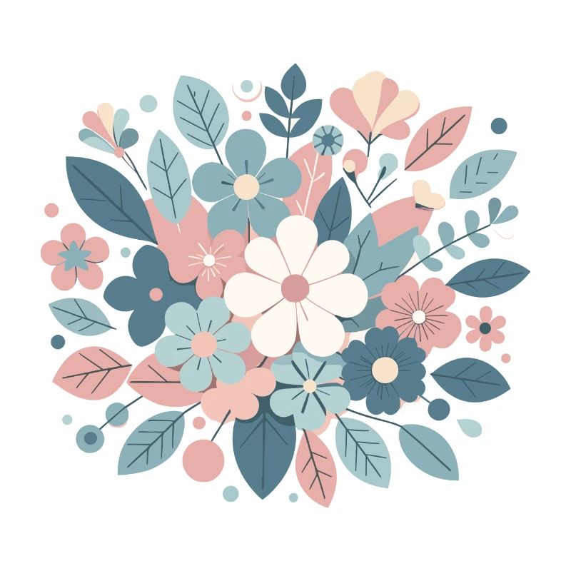 Composition floral couleur pastel
