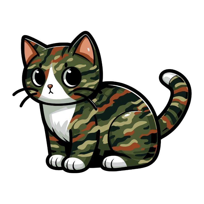 Camouflaged Cat
