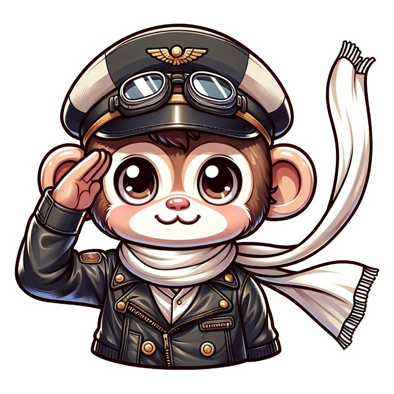 Pilote de singe mignon