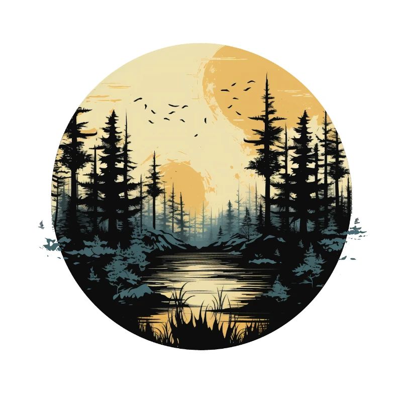 Full moon woods