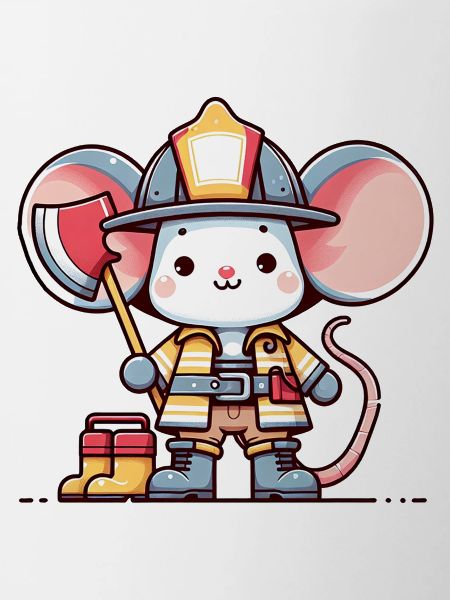 Cute Mouse Firefighter
