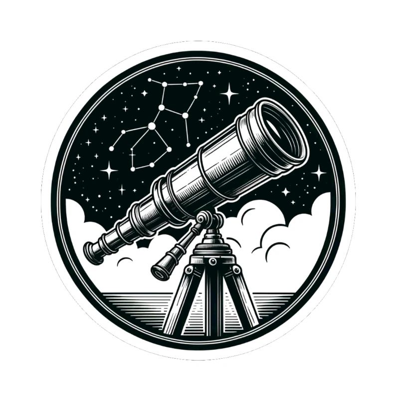 Télescope devant le ciel nocturne