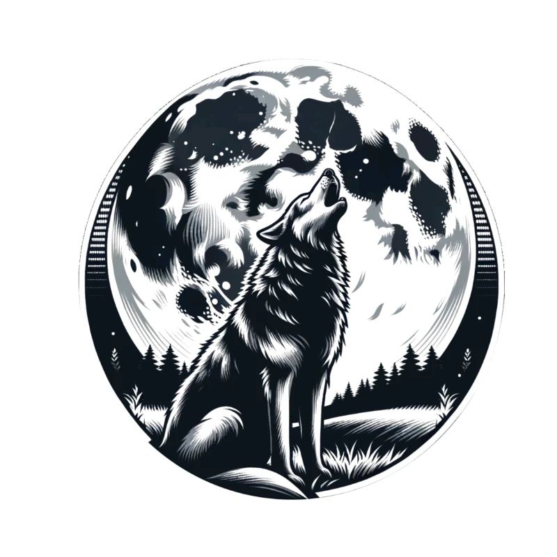 Silhouette de loup