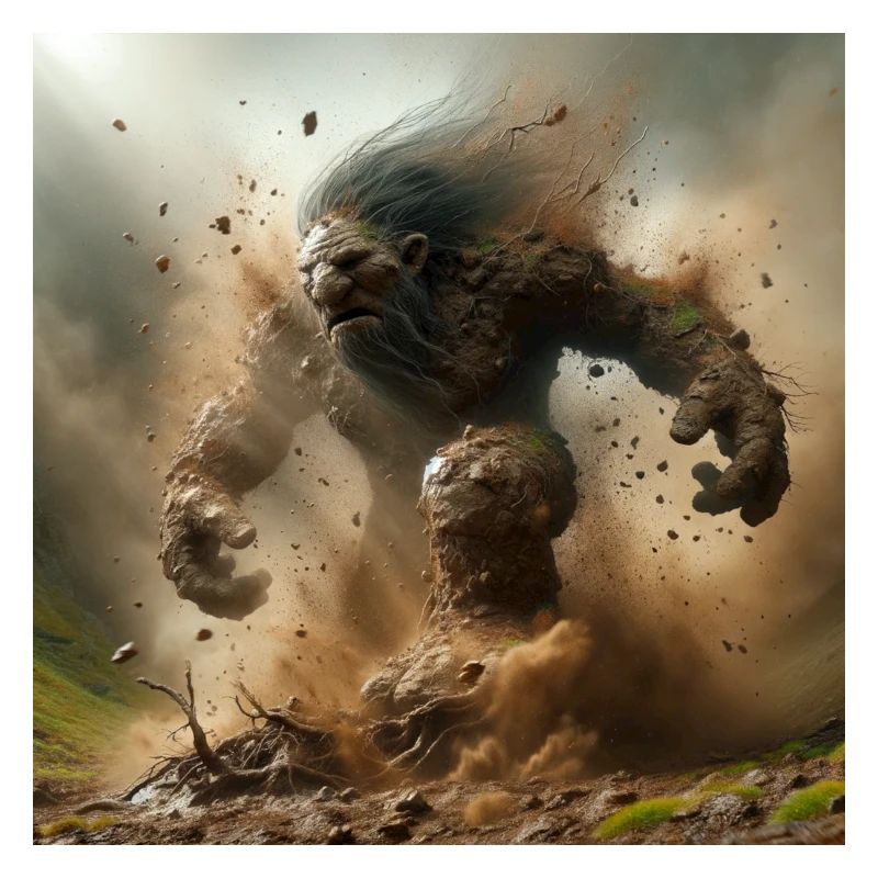 Troll émergeant de la terre