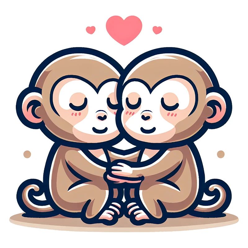 Two Monkeys In Love