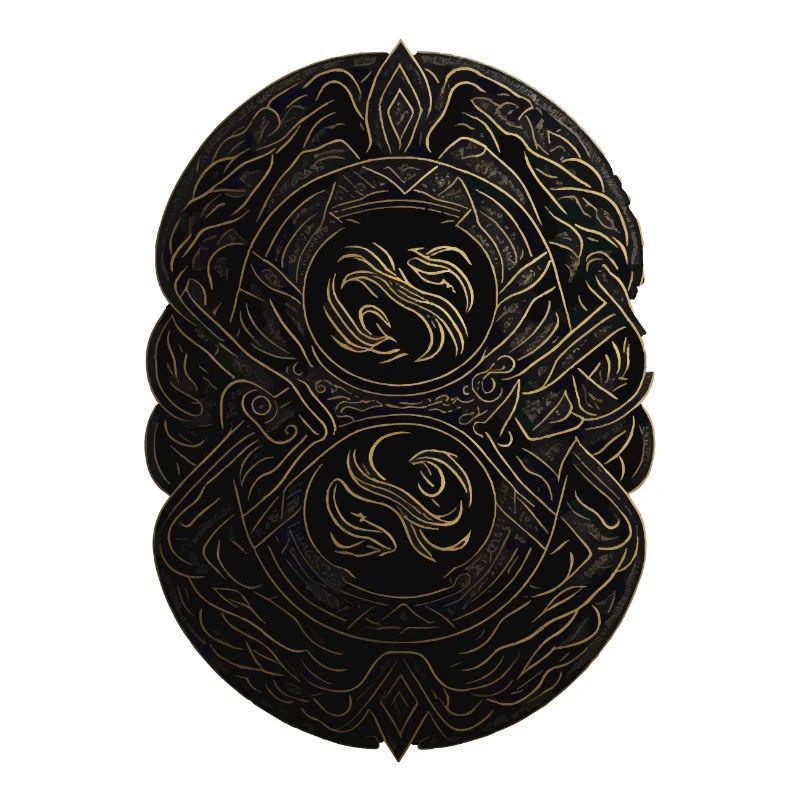 Mayan Black and Gold Monogram