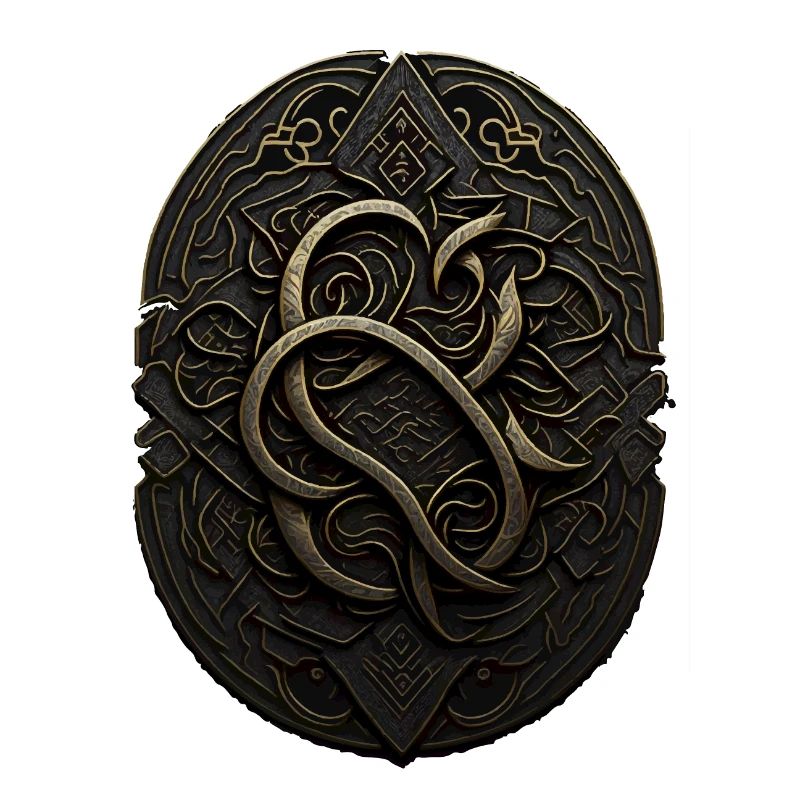 Mayan Black and Gold Monogram