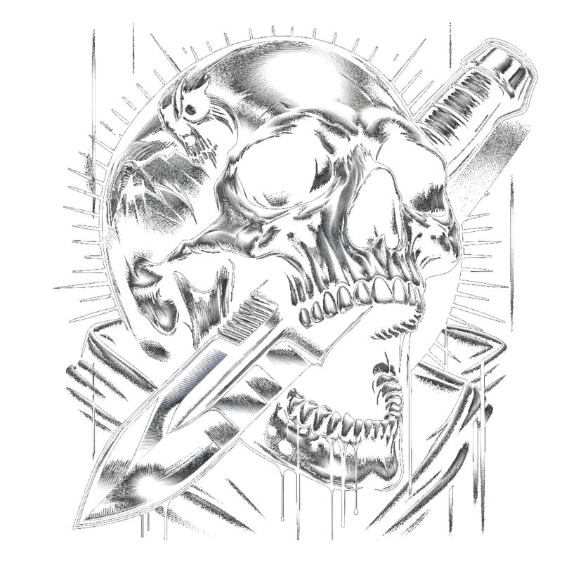 Radiant Edge: Skull with Combat Knife