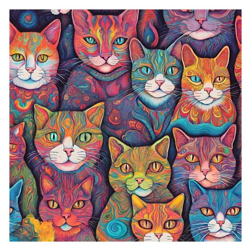 Bunte Katzen