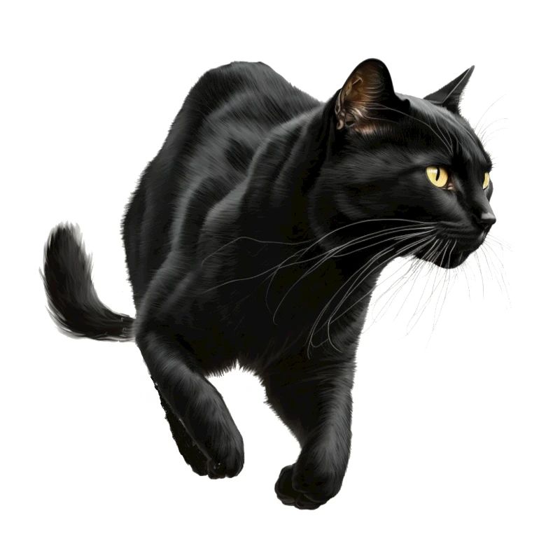 Panthère noire, chat noir, photo de chat