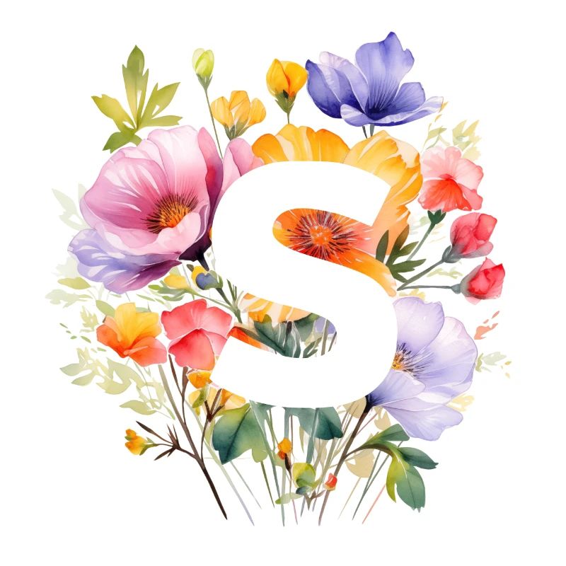 S monogramme, Bouquet coloré