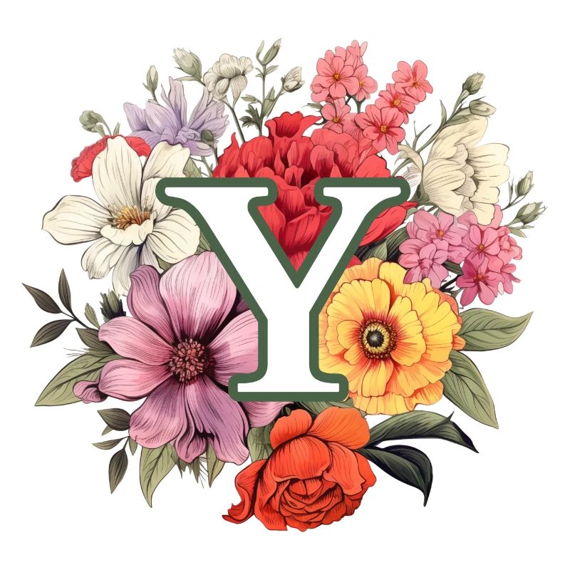 Bouquet de monogramme Y