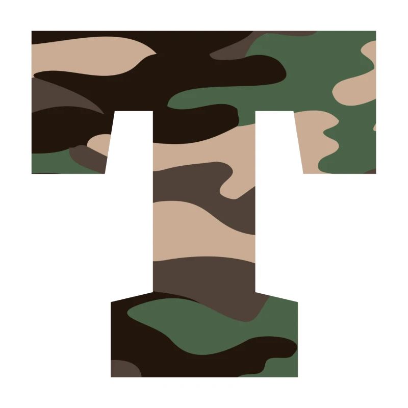 Buchstabe T Militär Tarnung - Geschenkidee