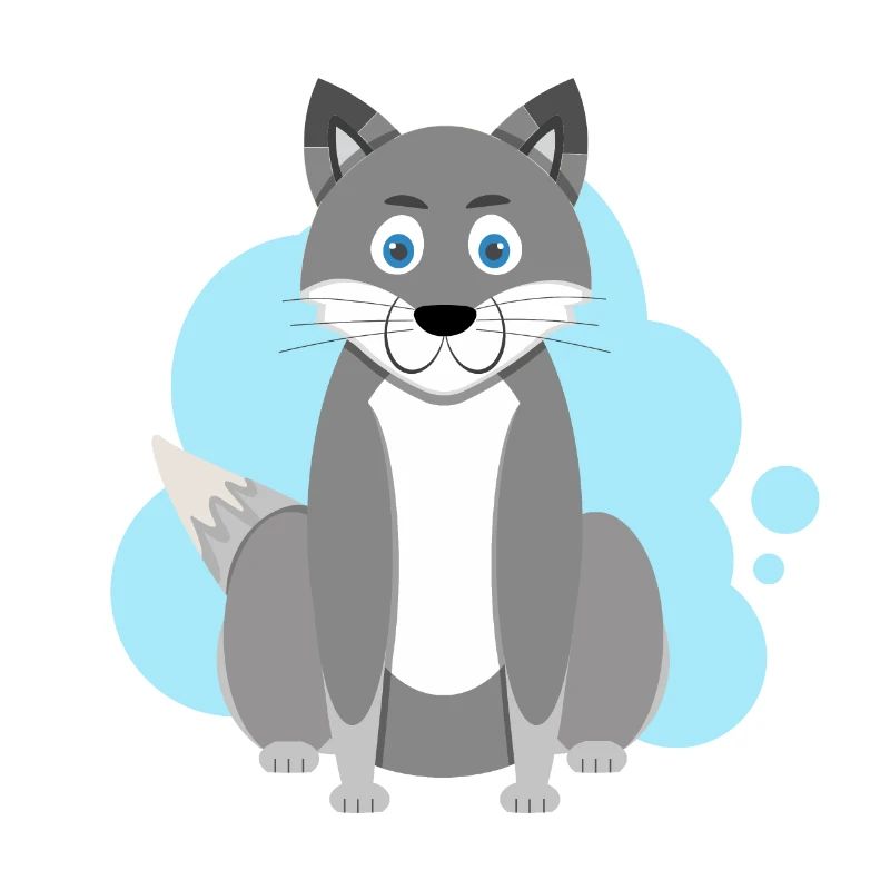 Cartoon wolf splash