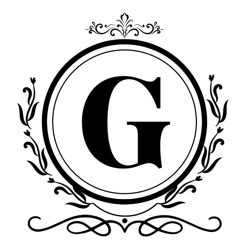 Buchstaben-G-Dekoration