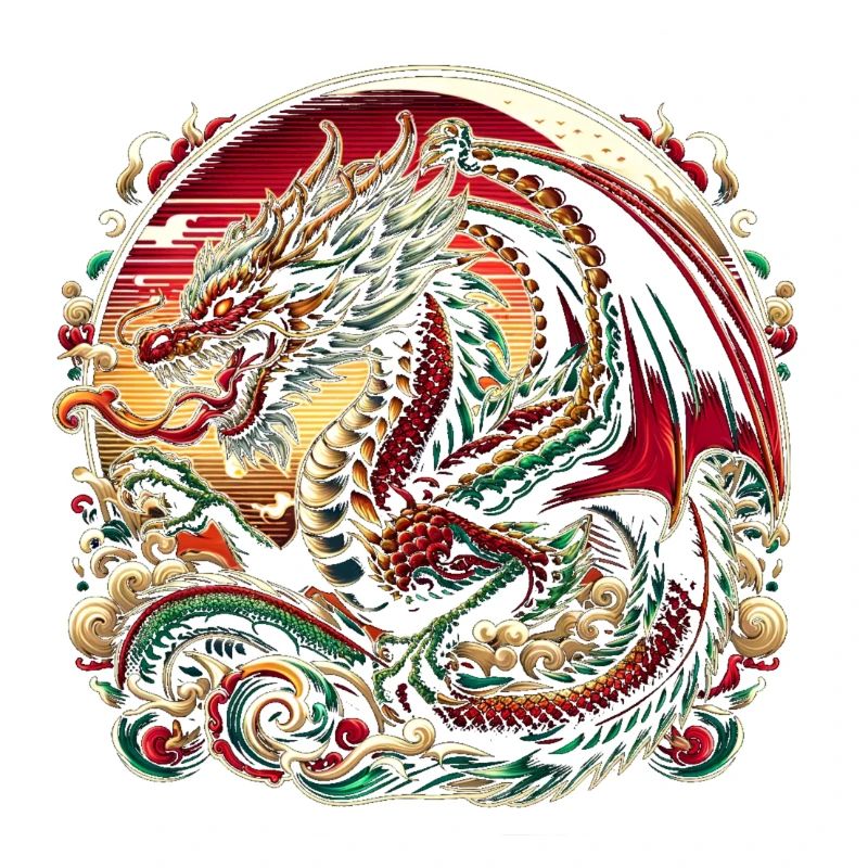 Dragon de crête cramoisi