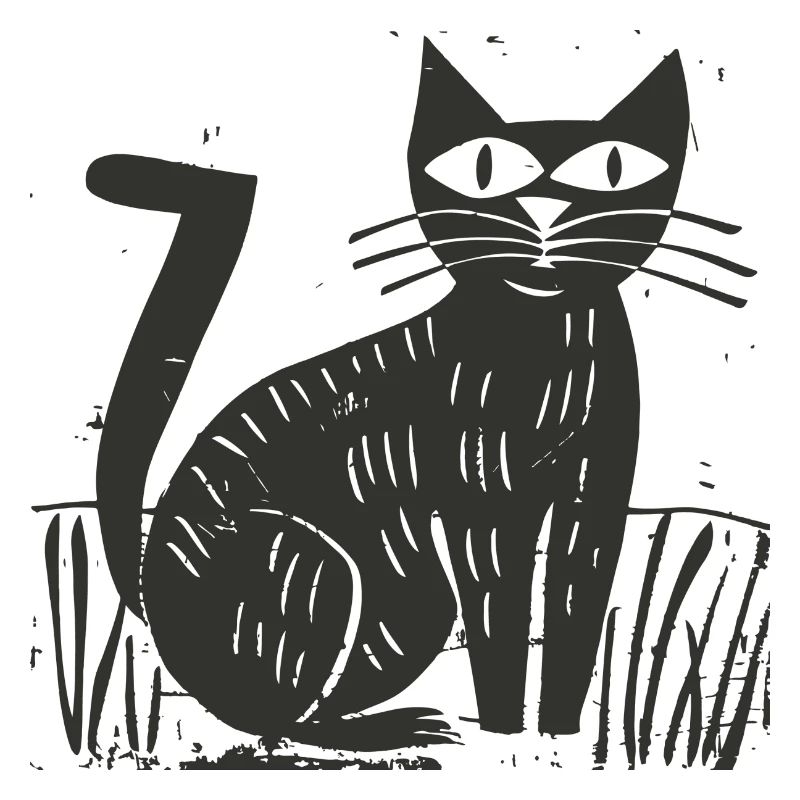 Chat noir chaton chaton Punt ronronner