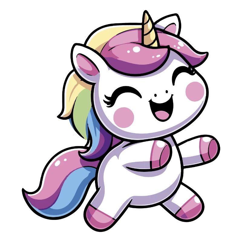 Danse de la licorne heureuse