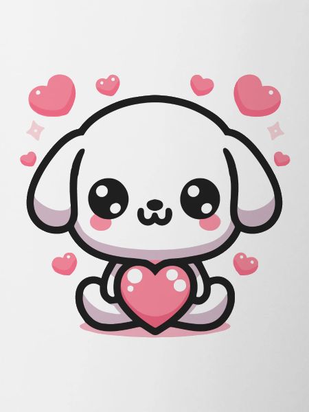 Cute Puppy Dog Heart