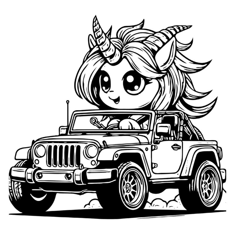 Einhorn-Auto Kawaii
