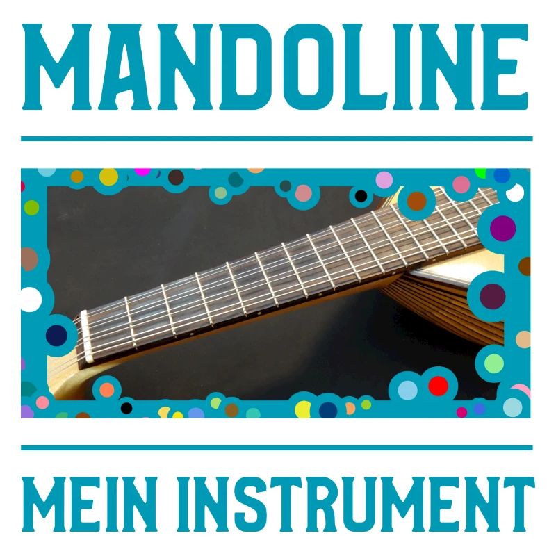 Mandoline Griffbrett mit Rahmen blau