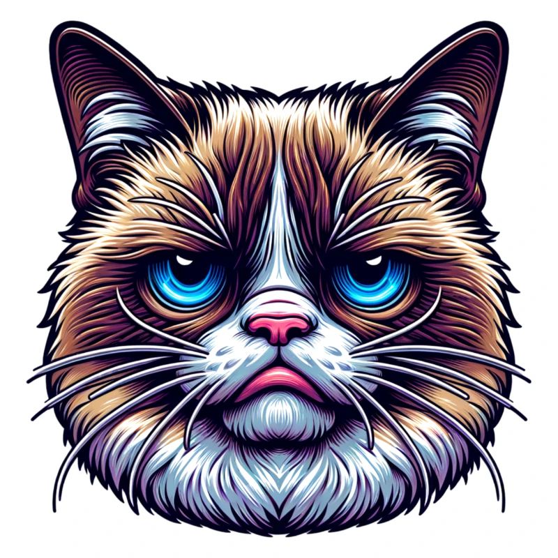 Katze mit schlechter Laune
