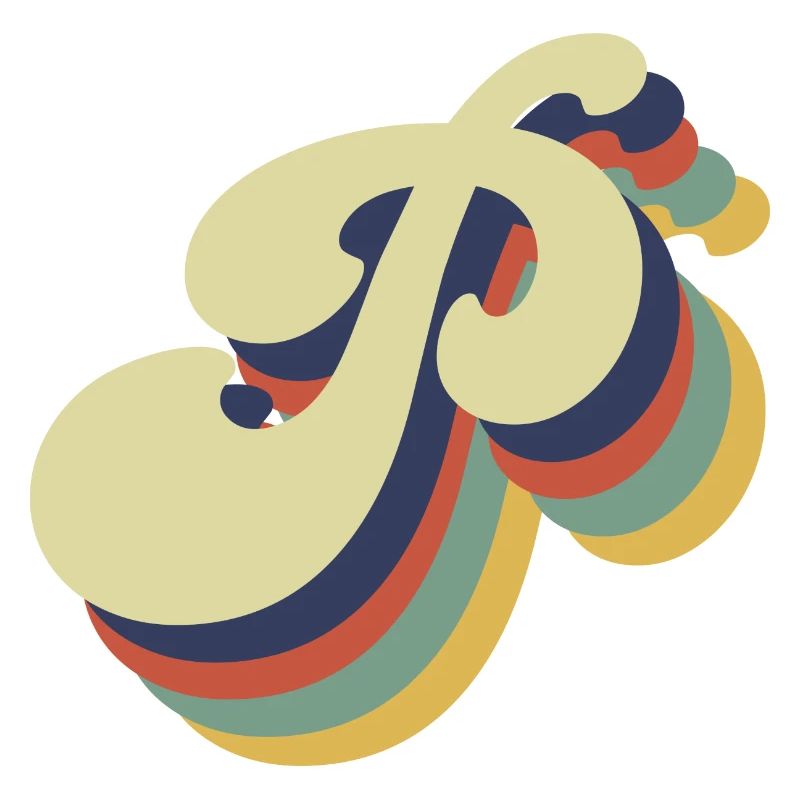 Lettre p rétro