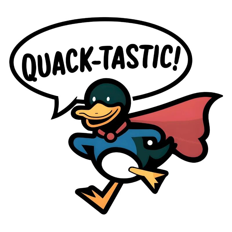 Ente Superheld Quacksalber Kunstdruck