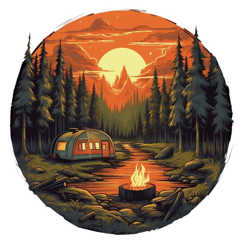 Camping mit Campingwagen