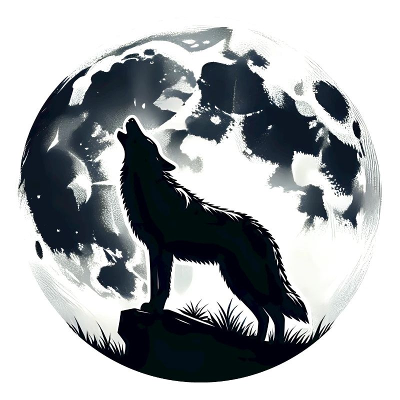 Wolf Howling At Moonlight