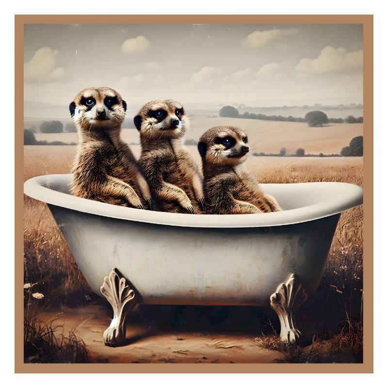 Erdmännchen in der Badewanne