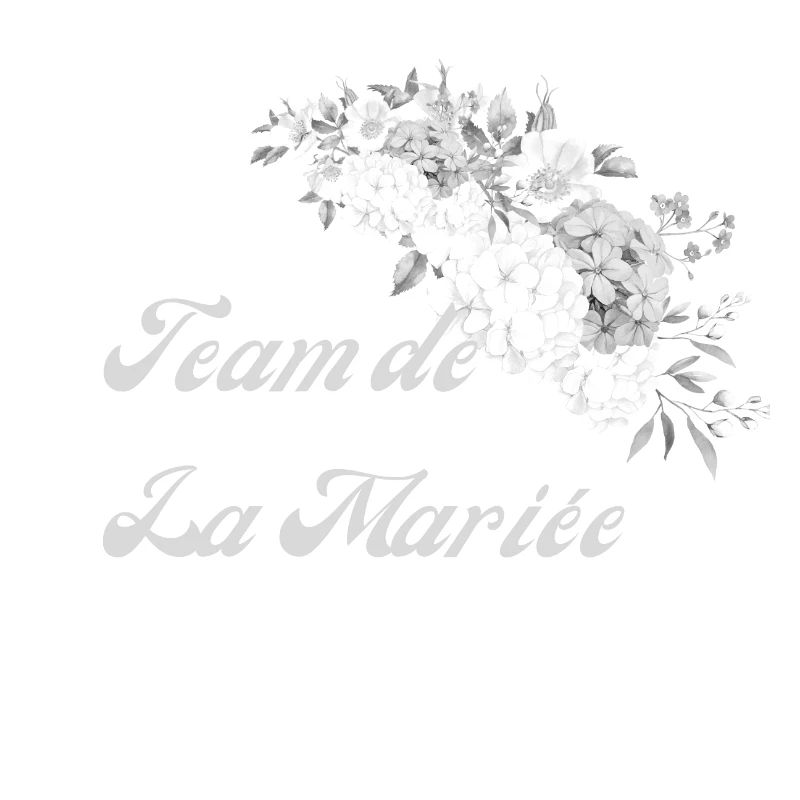 Team de La mariée floral blanche-idée cadeau Evjf