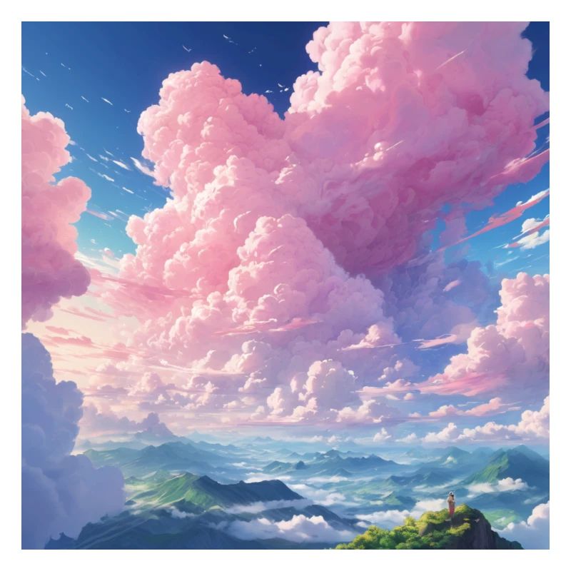 Anime pink clouds