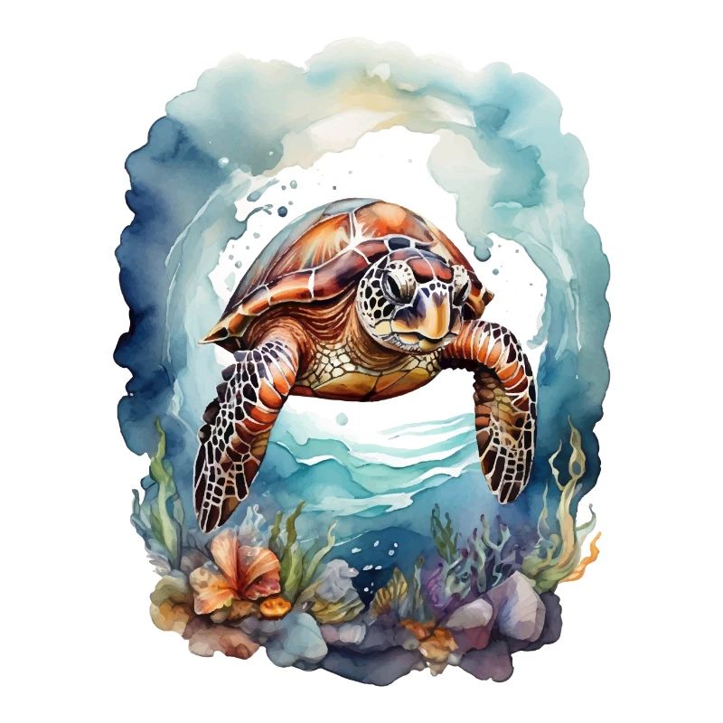 Sea's turtle under water