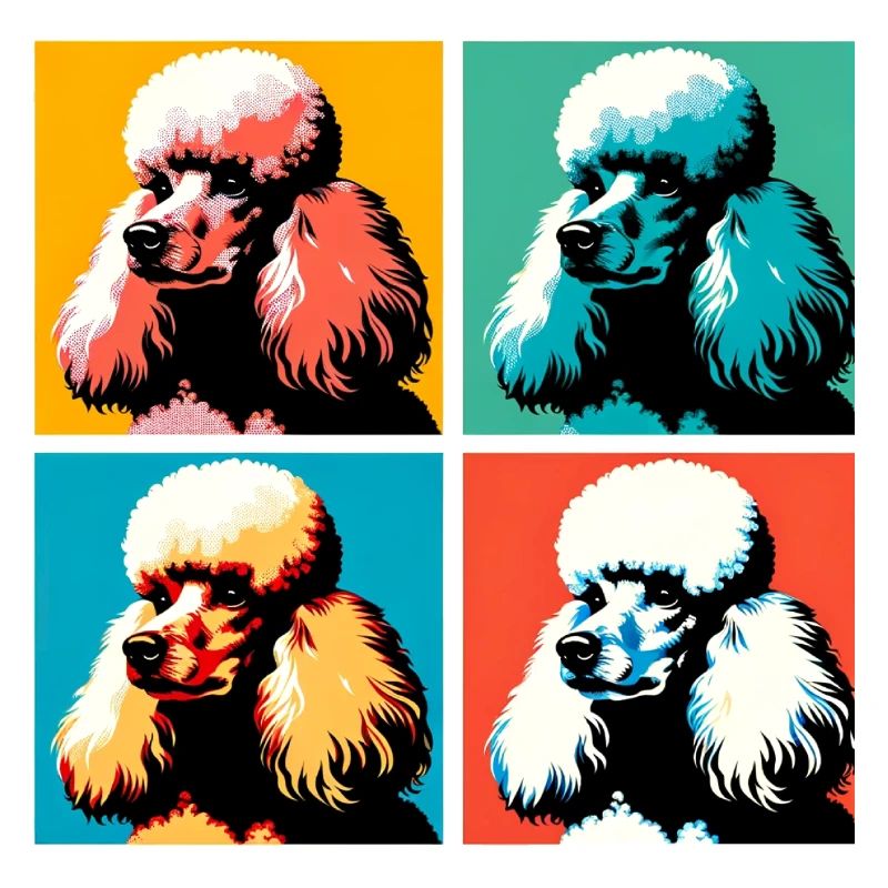 Portrait de chien caniche Pop - Portrait d’animal de compagnie