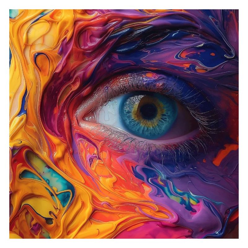 Farbenfrohes Auge