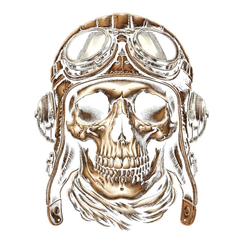 Vintage Aviator Skull