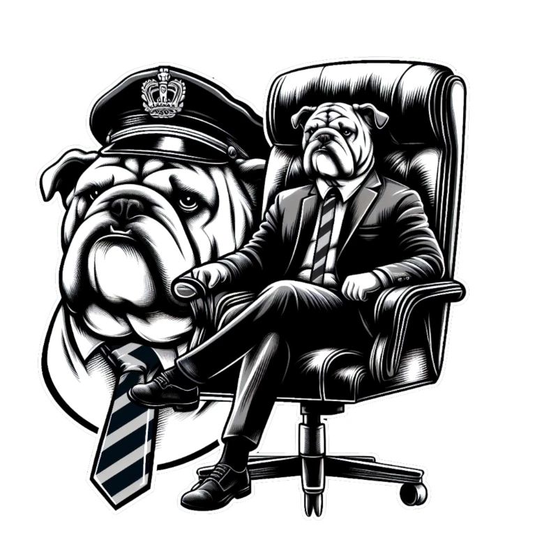 Bulldogge als Chef