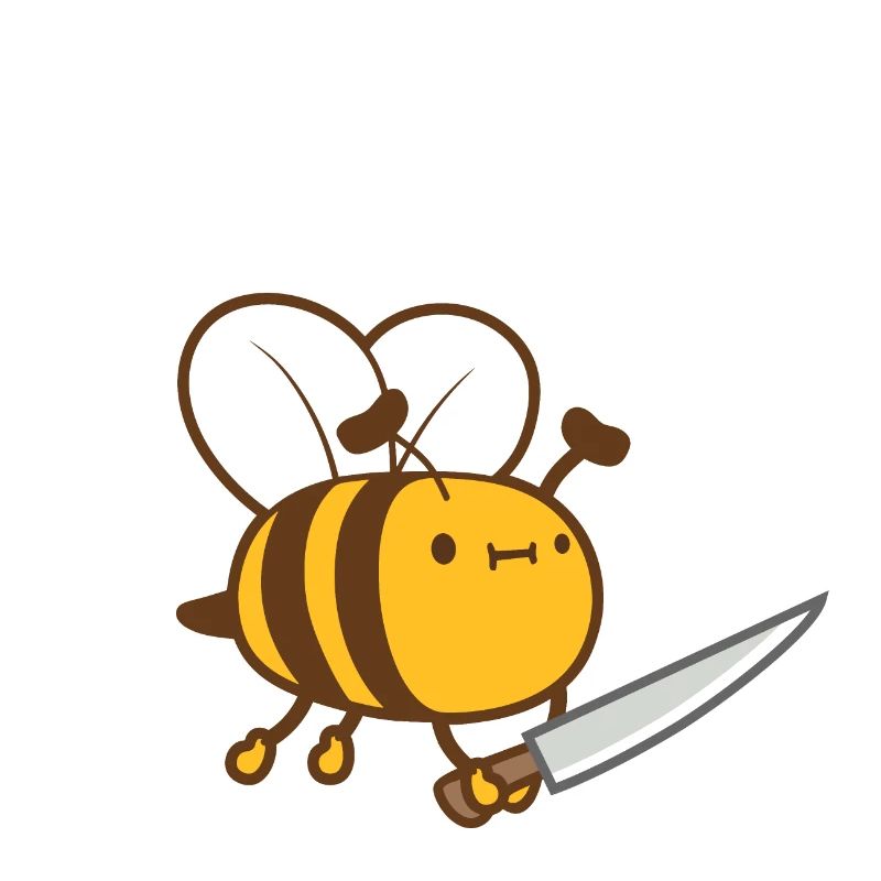 Rettet die Bienen oder sonst Messer Lustig Niedliche Biene Imker