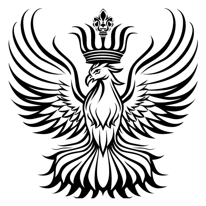 Phoenix with large crown