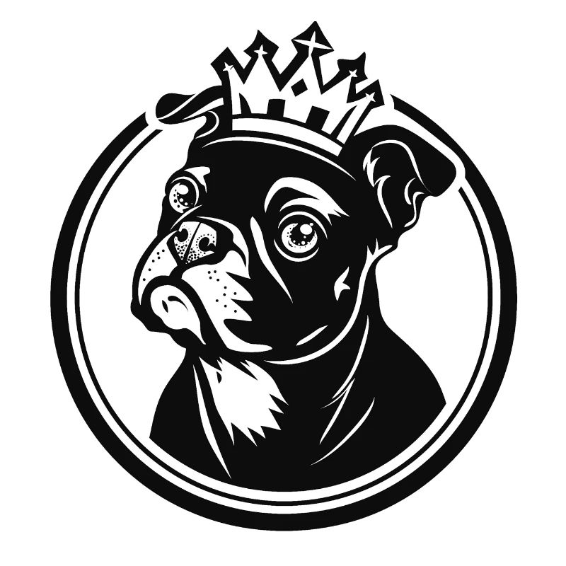 Chien mignon avec couronne