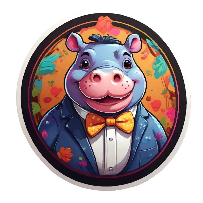 Hippopotame comique drôle