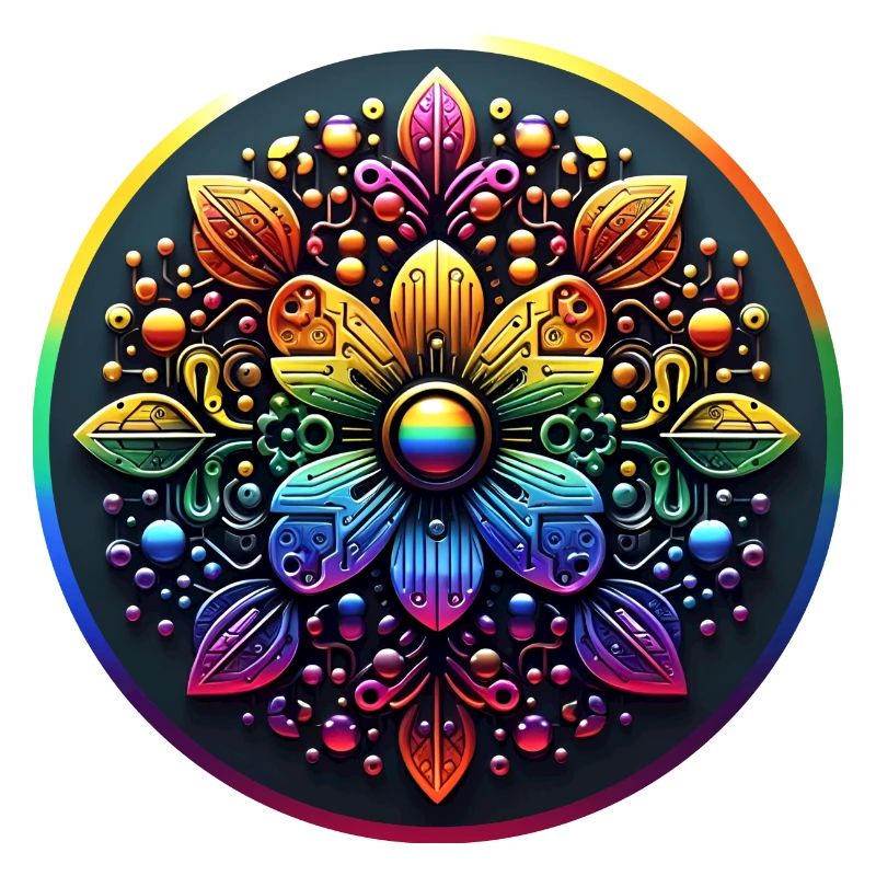 Mechanical Rainbow Flower 2
