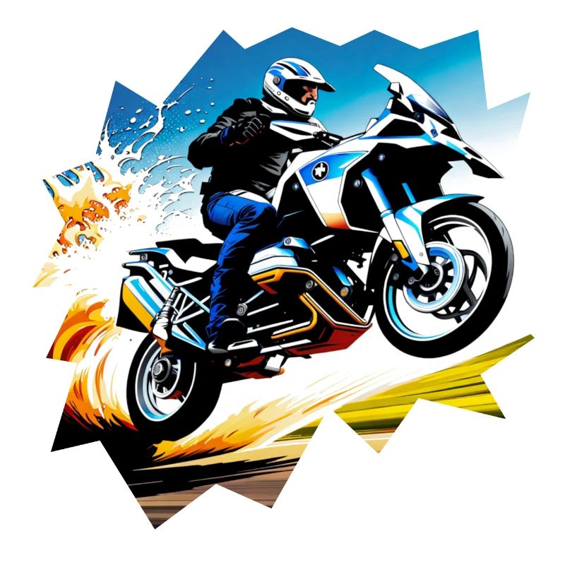 Fliegendes Motorrad
