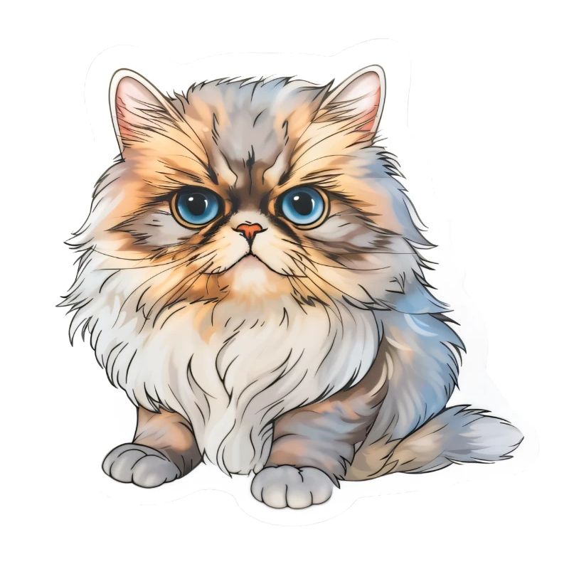 Chat persan potelé