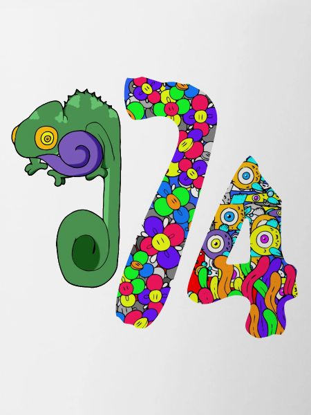 Caméléon 974 Doodle